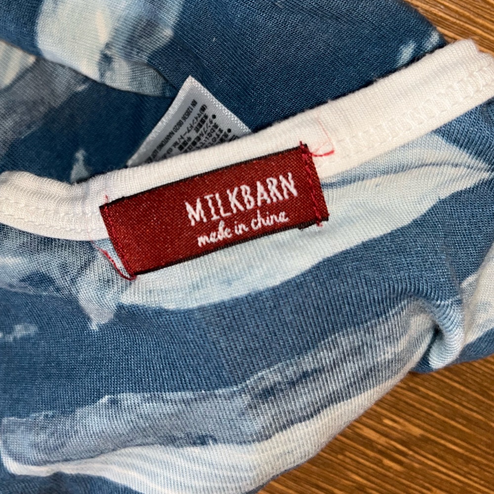 Milkbarn blue whale bamboo zipper pajama - Picture 3 of 5